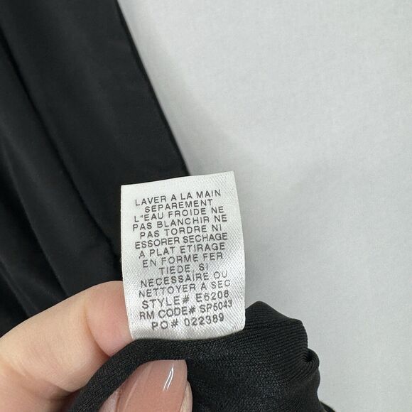 Vintage Laundry By Shelli Segal Womens Dress 0 Black Beaded Jersey Knit Maxi Y2K - Picture 15 of 15